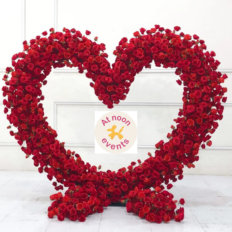 Loving Hearts Floral Arch (RED)